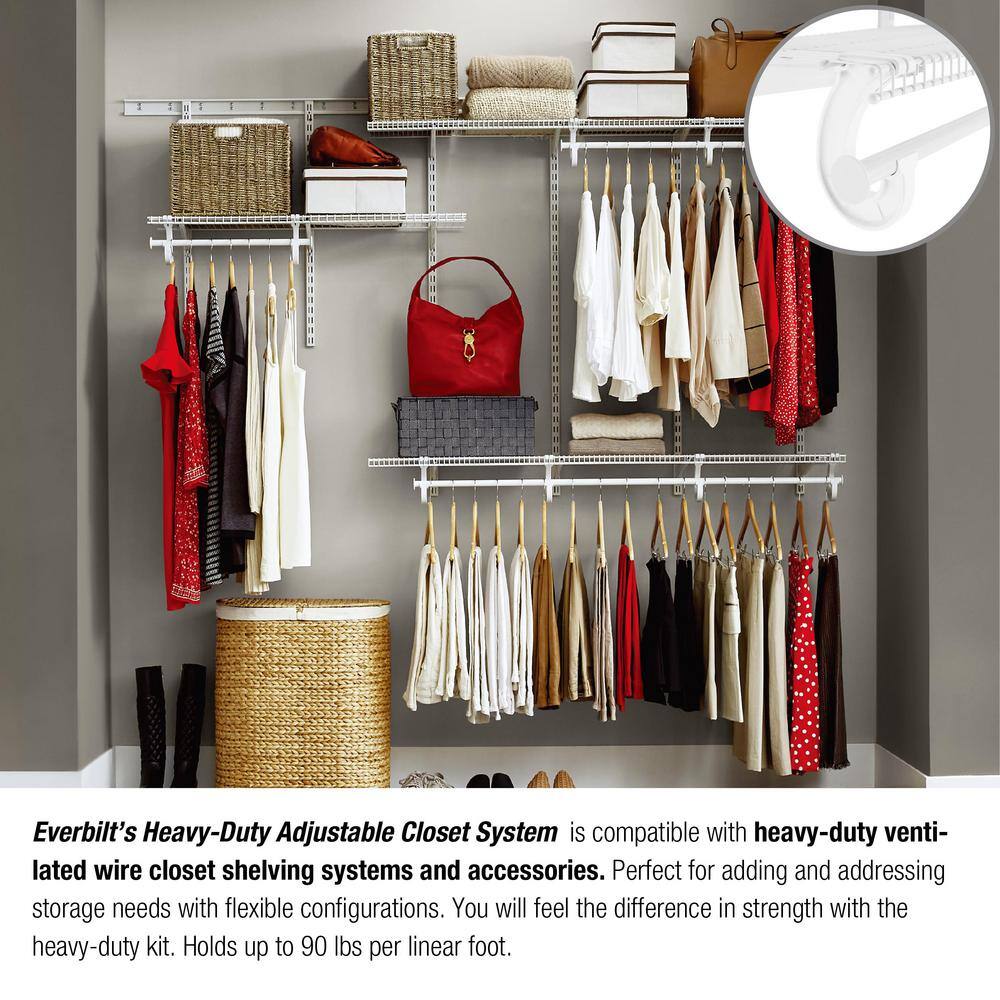 Everbilt 90251 5 ft. - 8 ft. Heavy Duty Closet Organizer Kit8