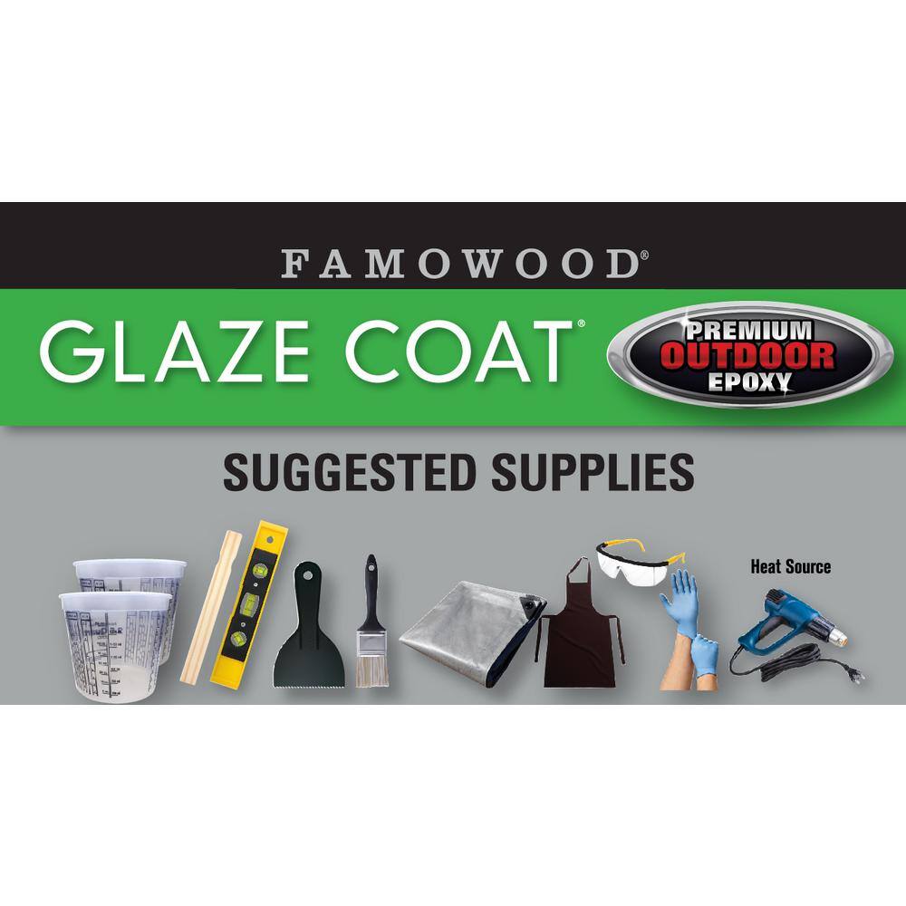 FAMOWOOD 5054020 24 oz. Clear Glaze Coat Outdoor Epoxy Kit (4-Pack)4