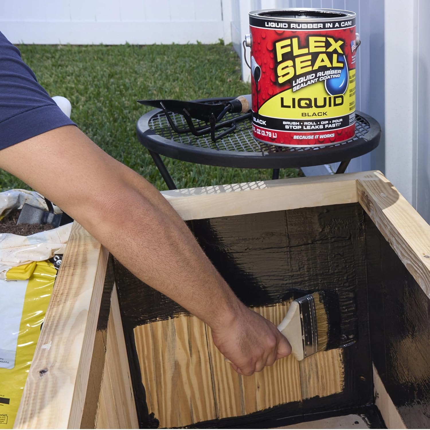 Flex Seal Liquid, Rubber Coating Sealant, Waterproof, Flexible, Breathable, and UV Resistant, Roof Repair, Basements, RV, Campers, Trailers, Marine, EPDM, Masonry, Black, 1 Gallon7