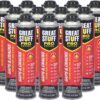 GREAT STUFF PRO Gaps and Cracks - 24oz Fireblock Foam Insulation Sealant, Pack of 12. Closed Cell, Polyurethane Expanding Spray Foam. Seals & Insulates Gaps Up to 3". Applicator Gun Not Included