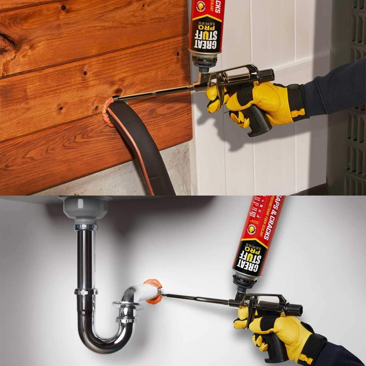 GREAT STUFF PRO Gaps and Cracks - 24oz Fireblock Foam Insulation Sealant, Pack of 12. Closed Cell, Polyurethane Expanding Spray Foam. Seals & Insulates Gaps Up to 3. Applicator Gun Not Included3