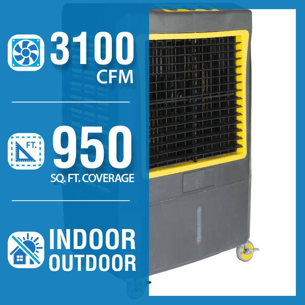 Hessaire M150 Hi-Viz Series 3,100 CFM 3-Speed Portable Evaporative Cooler (Swamp Cooler) for 950 sq. ft.2