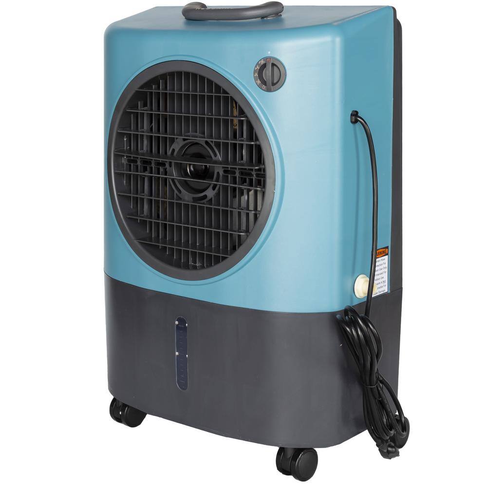 Hessaire MC18MT 1,300 CFM 2-Speed Portable Evaporative Cooler (Swamp Cooler) for 500 sq. ft. in Ice Blue Hessaire MC18MT 1,300 CFM 2-Speed Portable Evaporative Cooler (Swamp Cooler) for 500 sq. ft. in Ice Blue
