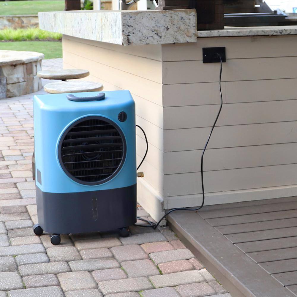 Hessaire MC18MT 1,300 CFM 2-Speed Portable Evaporative Cooler (Swamp Cooler) for 500 sq. ft. in Ice Blue3