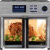 Kalorik MAXX Complete Air Fryer Oven Digital Controls 26-Quart Capacity 10-in-1 Countertop Cooker with 21 Presets, 15 Deluxe Accessories & 60-Recipe Hardcover Cookbook, 1700-Watts, Stainless Steel