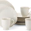 Lenox French Perle Assorted Plates, 7.5-Inch, White, Set of 4