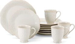 Lenox French Perle Assorted Plates, 7.5-Inch, White, Set of 4