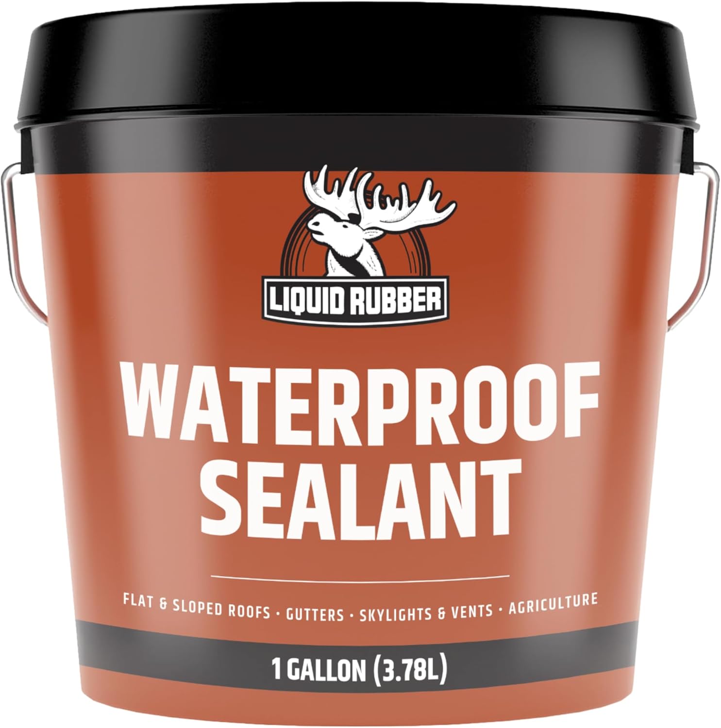 Liquid Rubber Waterproof Sealant – DIY Leak Repair Coating for Flat, Metal & Low Slope Roofs, Foundations, Gutters & More – Flexible Protective Membrane - Black - 1 Gallon Liquid Rubber Waterproof Sealant – DIY Leak Repair Coating for Flat, Metal & Low Slope Roofs, Foundations, Gutters & More – Flexible Protective Membrane - Black - 1 Gallon