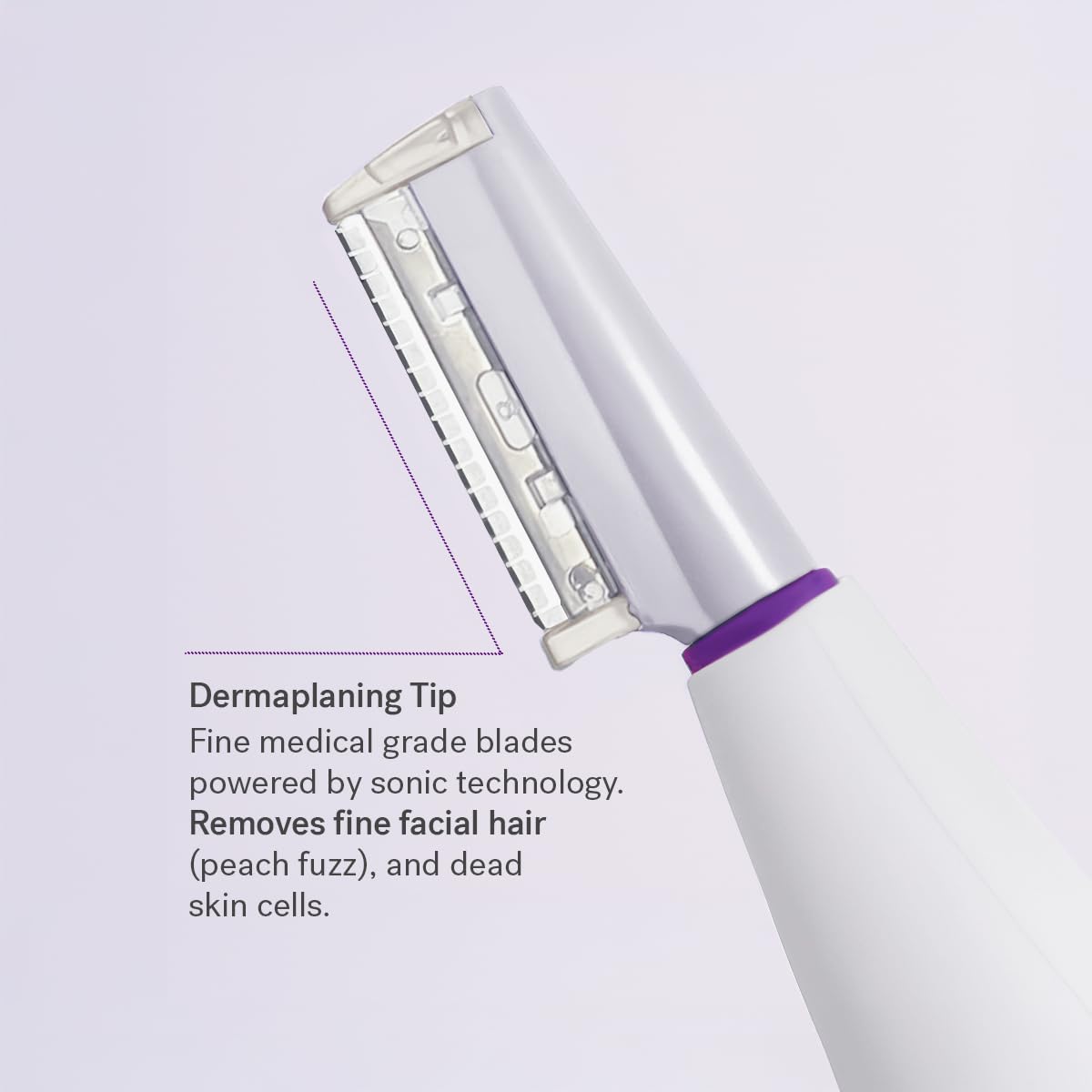 Michael Todd Beauty Sonicsmooth Dermaplane Razor for Women Face + Eyebrow trimmer Dermaplaning System - Peach Fuzz Remover - 8 Weeks of Dermaplaning Blades, White8