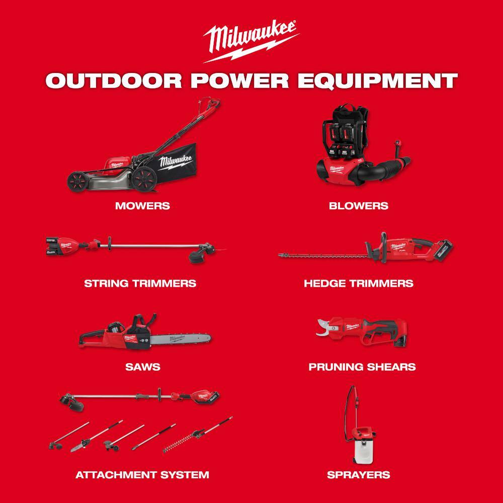 Milwaukee 3016-21ST-49-16-2738 M18 Fuel 18V 16 in. Brushless Cordless Battery Quik-Lok String Trimmer 8.0 Ah FORGE Kit with Brush Cutter Attachment09