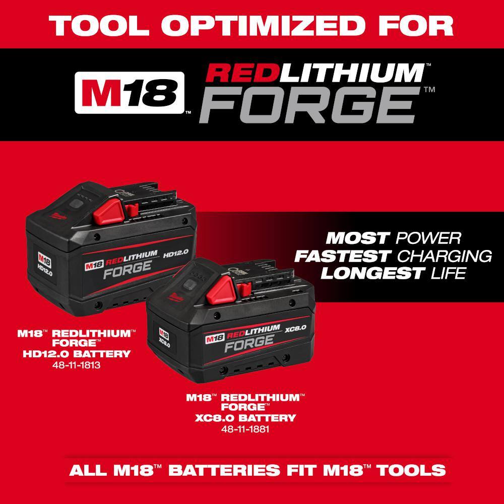 Milwaukee 3016-21ST-49-16-2738 M18 Fuel 18V 16 in. Brushless Cordless Battery Quik-Lok String Trimmer 8.0 Ah FORGE Kit with Brush Cutter Attachment10