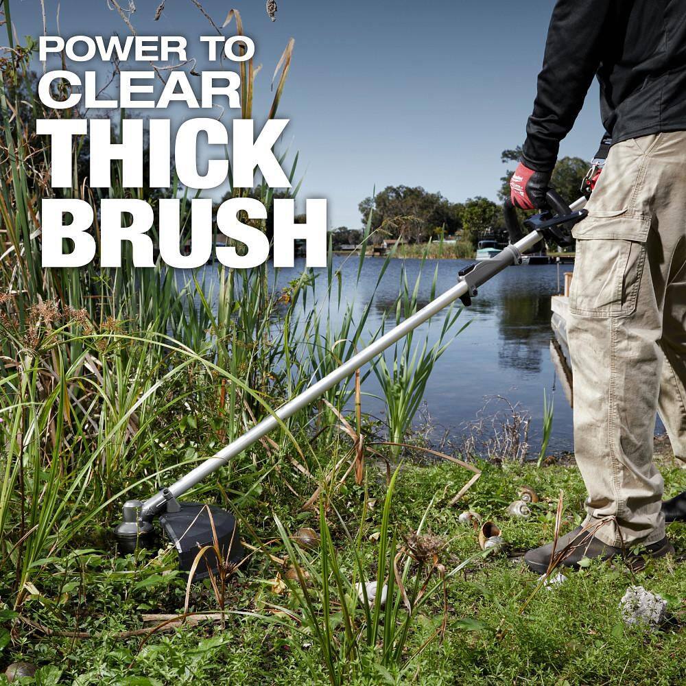 Milwaukee 3016-21ST-49-16-2738 M18 Fuel 18V 16 in. Brushless Cordless Battery Quik-Lok String Trimmer 8.0 Ah FORGE Kit with Brush Cutter Attachment18