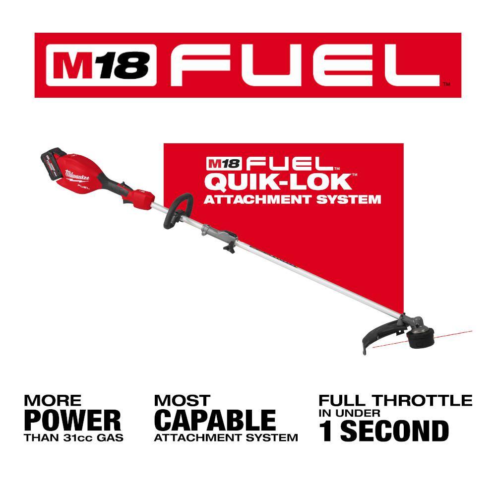 Milwaukee 3016-21ST-49-16-2738 M18 Fuel 18V 16 in. Brushless Cordless Battery Quik-Lok String Trimmer 8.0 Ah FORGE Kit with Brush Cutter Attachment4