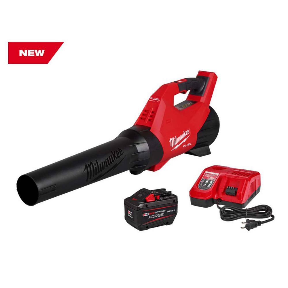 Milwaukee 3017-21HD M18 FUEL 120 MPH 500 CFM 18V Brushless Cordless Battery Powered Leaf Blower Kit w 12.0 Ah FORGE Battery & Rapid Charger Milwaukee 3017-21HD M18 FUEL 120 MPH 500 CFM 18V Brushless Cordless Battery Powered Leaf Blower Kit w/12.0 Ah FORGE Battery & Rapid Charger