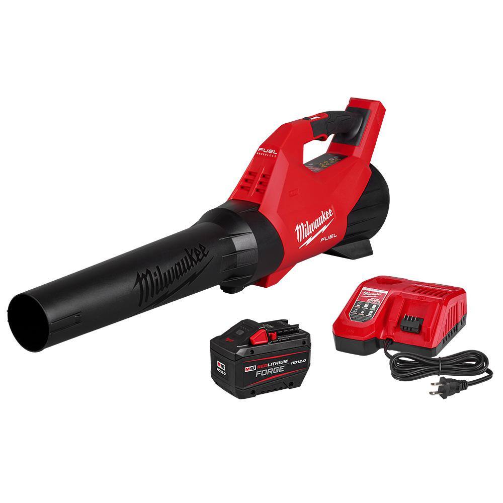 Milwaukee 3017-21HD M18 FUEL 120 MPH 500 CFM 18V Brushless Cordless Battery Powered Leaf Blower Kit w 12.0 Ah FORGE Battery & Rapid Charger16