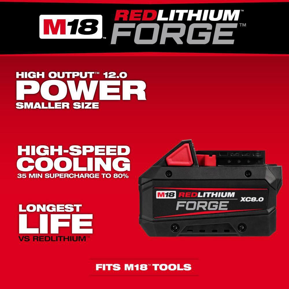 Milwaukee 3033-20-48-11-1881 M18 FUEL 18V 24 in. Brushless Cordless Battery Powered Hedge Trimmer with (1) 8.0 Ah FORGE Battery18