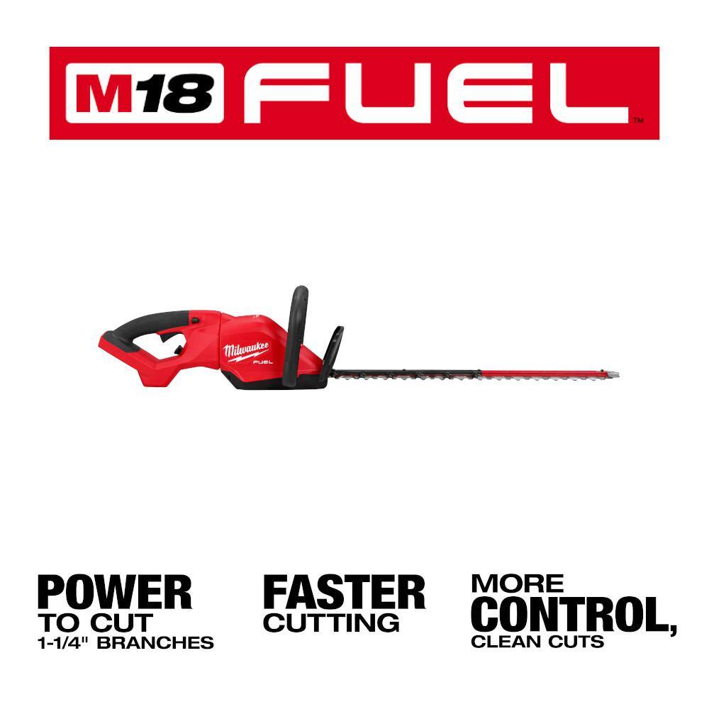 Milwaukee 3033-20-48-11-1881 M18 FUEL 18V 24 in. Brushless Cordless Battery Powered Hedge Trimmer with (1) 8.0 Ah FORGE Battery5