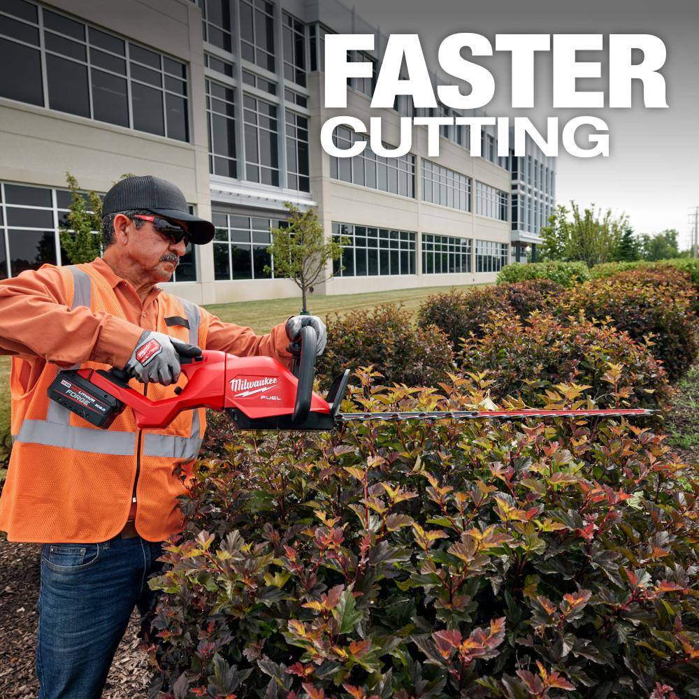 Milwaukee 3033-20-48-11-1881 M18 FUEL 18V 24 in. Brushless Cordless Battery Powered Hedge Trimmer with (1) 8.0 Ah FORGE Battery9