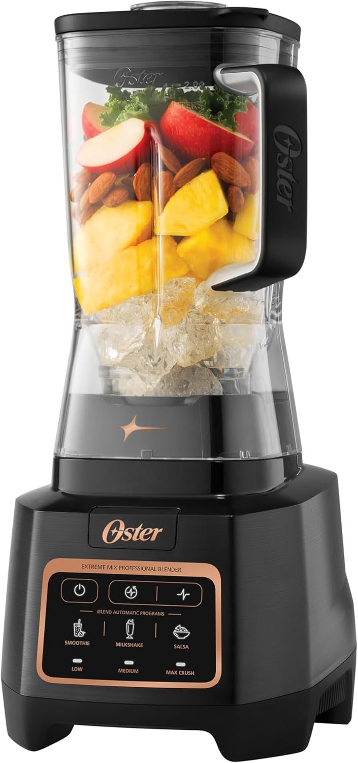 Oster Extreme Mix Blender, 1500 Watt High Speed Blender with 10-Point Blade, 64 oz. with Auto Programs Oster Extreme Mix Blender, 1500 Watt High Speed Blender with 10-Point Blade, 64 oz. with Auto Programs