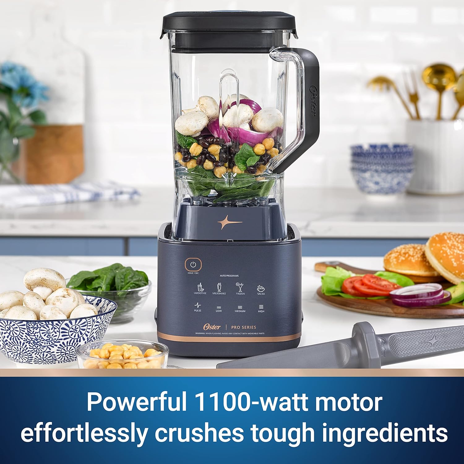 Oster Pro Series Blender with XL 9-Cup Tritan Jar and Tamper Tool Dark Blue1