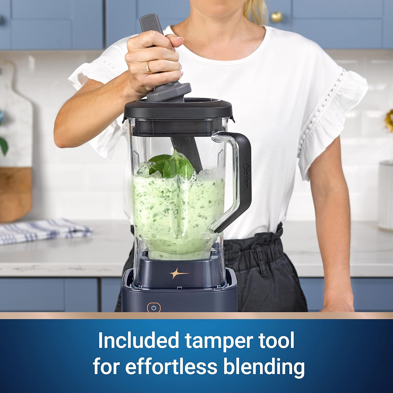 Oster Pro Series Blender with XL 9-Cup Tritan Jar and Tamper Tool Dark Blue78