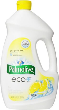 Palmolive Eco Dishwasher Detergent Gel, Lemon Splash - 45 ounce (Pack of 3) - Packaging May Vary