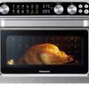 Panasonic FlashXpress Family Size Air Fryer Toaster Oven Combo, 11 Cooking Functions, 1800W PFAS-Free, Double Infrared Heating, Temperature Control Dial, Stainless Steel - NB-G211P