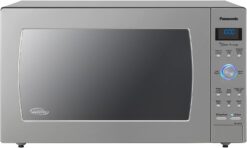 Panasonic Oven with Cyclonic Wave Inverter Technology, 1250W, 2.2 cu.ft. Countertop Microwave with Genius Sensor One-Touch Cooking – NN-SD975S (Stainless Steel/Silver), Stainless