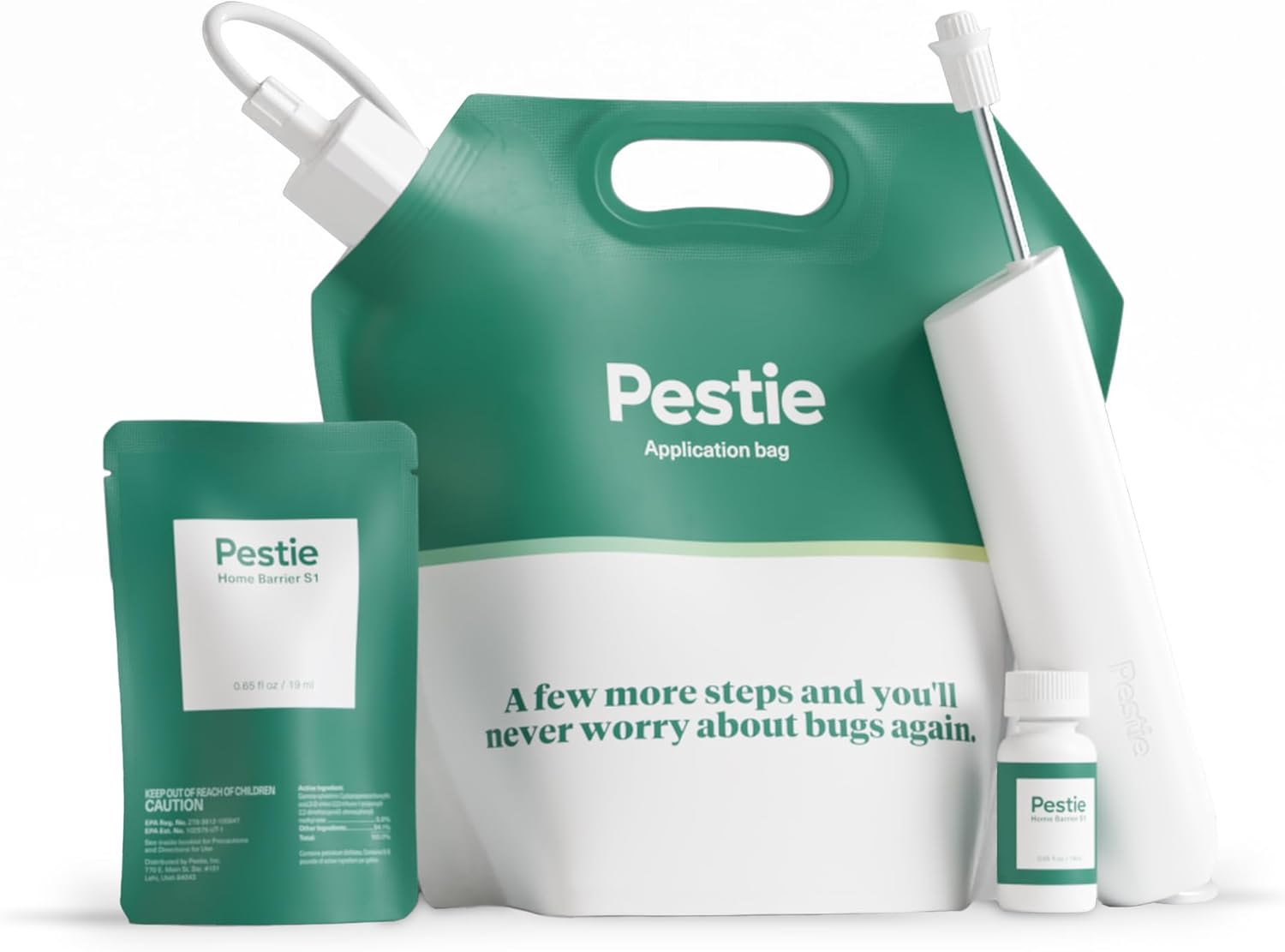 Pestie Home Barrier Pest Control Kit, Expert Pest Control for Your Home, Fast-Acting, Long-Lasting Insect Killer, Professional Spray Protects Against Common Pests Pestie Home Barrier Pest Control Kit, Expert Pest Control for Your Home, Fast-Acting, Long-Lasting Insect Killer, Professional Spray Protects Against Common Pests