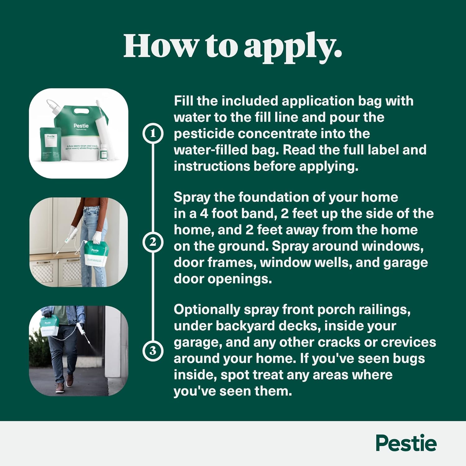 Pestie Home Barrier Pest Control Kit, Expert Pest Control for Your Home, Fast-Acting, Long-Lasting Insect Killer, Professional Spray Protects Against Common Pests1