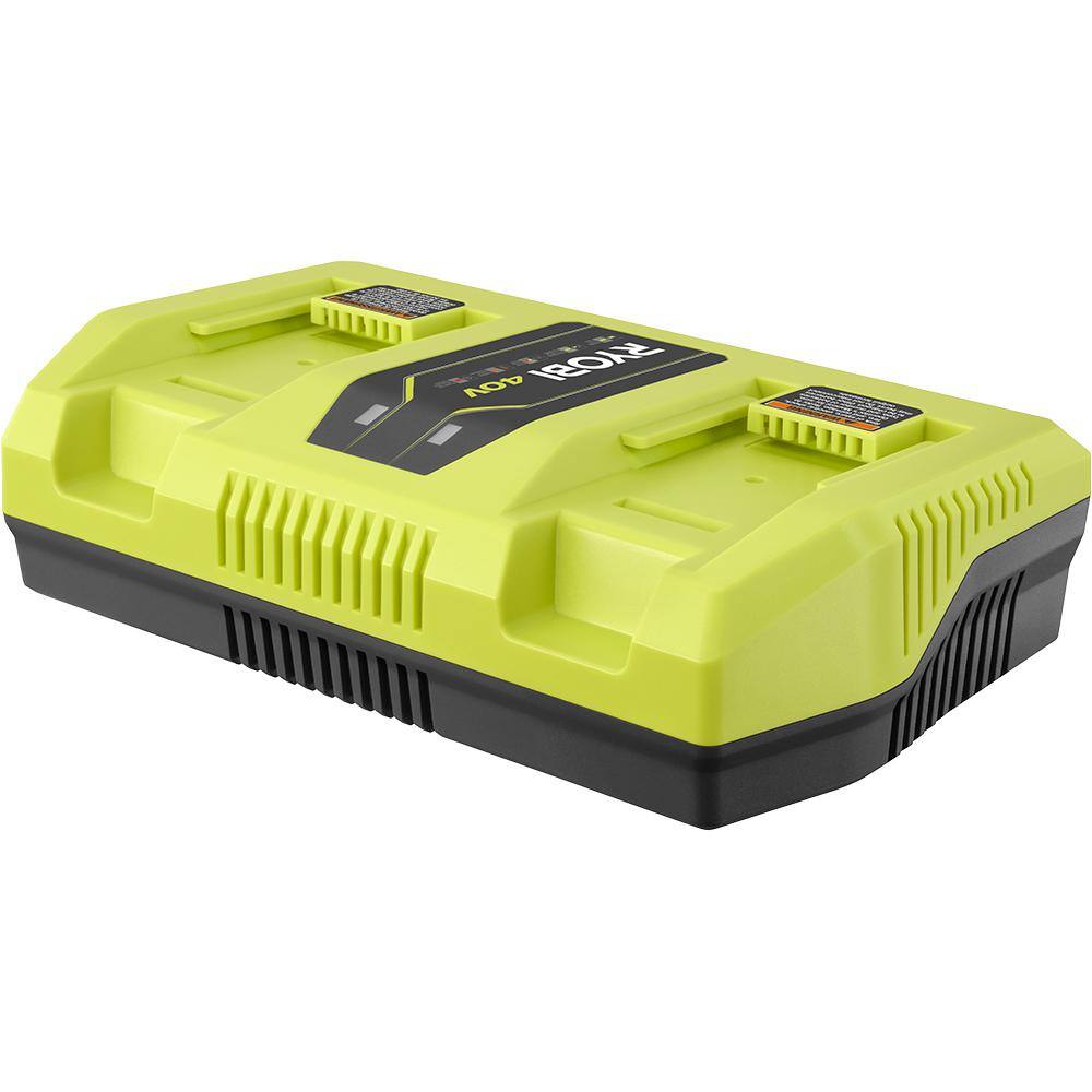 RYOBI OP409A 40-Volt Lithium Ion Dual Port Rapid Charger RYOBI OP409A 40-Volt Lithium Ion Dual Port Rapid Charger