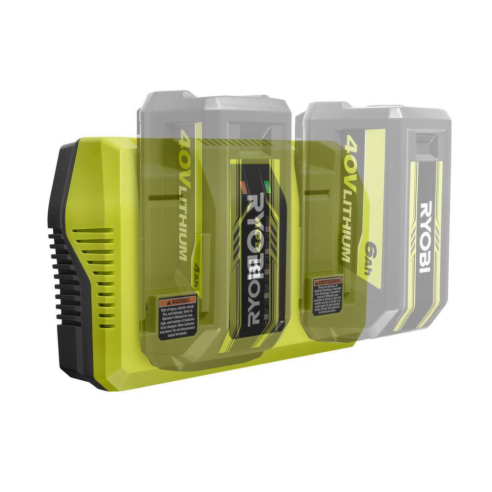 RYOBI OP409A 40-Volt Lithium Ion Dual Port Rapid Charger3