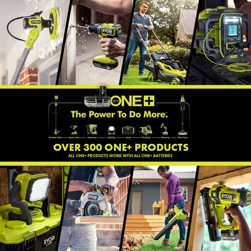 RYOBI P2950 ONE+ 18V Patio Cleaner with Wire Brush Edger with 2.0 Ah Battery and Charger13
