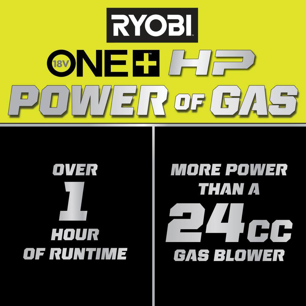 RYOBI PBLLB01B 18V ONE+ HP Brushless Cordless 130 MPH 510 CFM Leaf Blower (Tool Only)2
