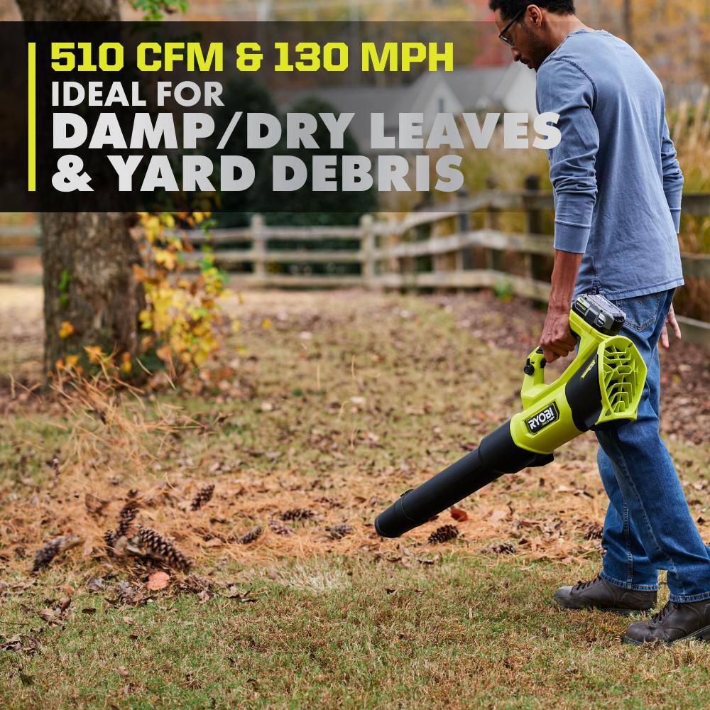 RYOBI PBLLB01B 18V ONE+ HP Brushless Cordless 130 MPH 510 CFM Leaf Blower (Tool Only)4