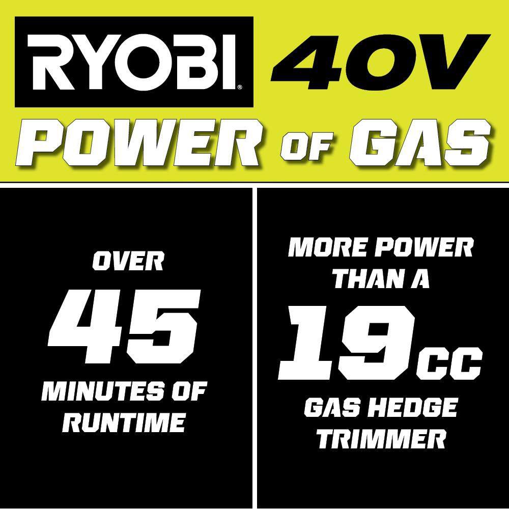 RYOBI RY40HG01B 40V 24 in. Cordless Battery Hedge Trimmer (Tool Only)2