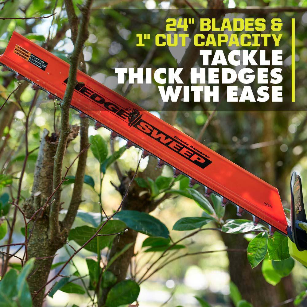 RYOBI RY40HG01B 40V 24 in. Cordless Battery Hedge Trimmer (Tool Only)8