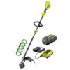 RYOBI RY40ST01K-AC0580PCL 40V 15 in. Expand-It Cordless Battery Attachment Capable String Trimmer &. 080 Pre-Cut Line w/ 4.0 Ah Battery & Charger