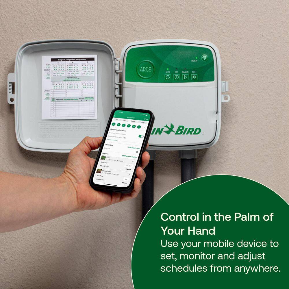 Rain Bird ARC8 8-Zone App Based Indoor Outdoor Residential Irrigation Controller1