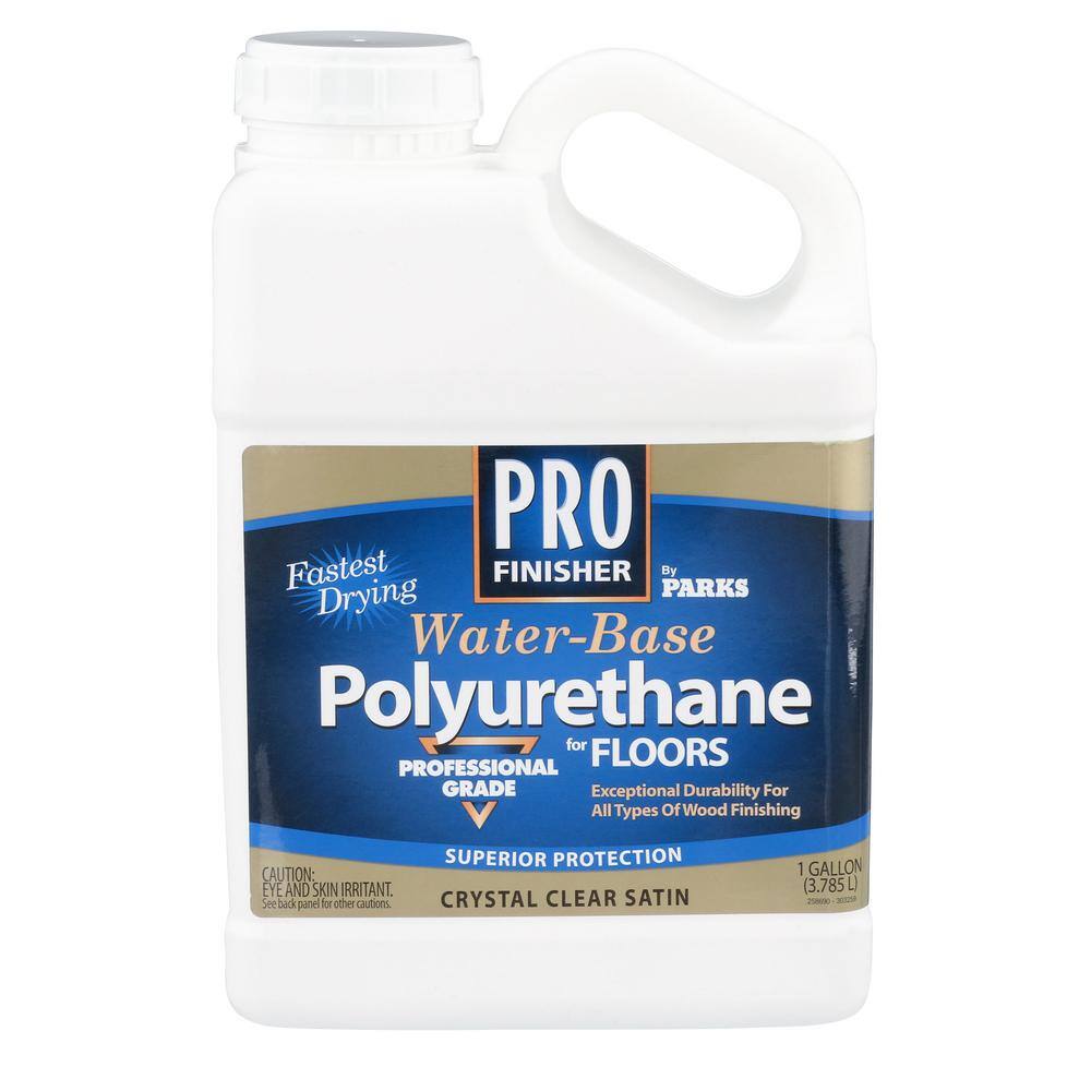 Rust-Oleum Parks 258690 Pro Finisher 1 gal. Crystal Clear Satin Water-Based Polyurethane for Floors (4-Pack)2