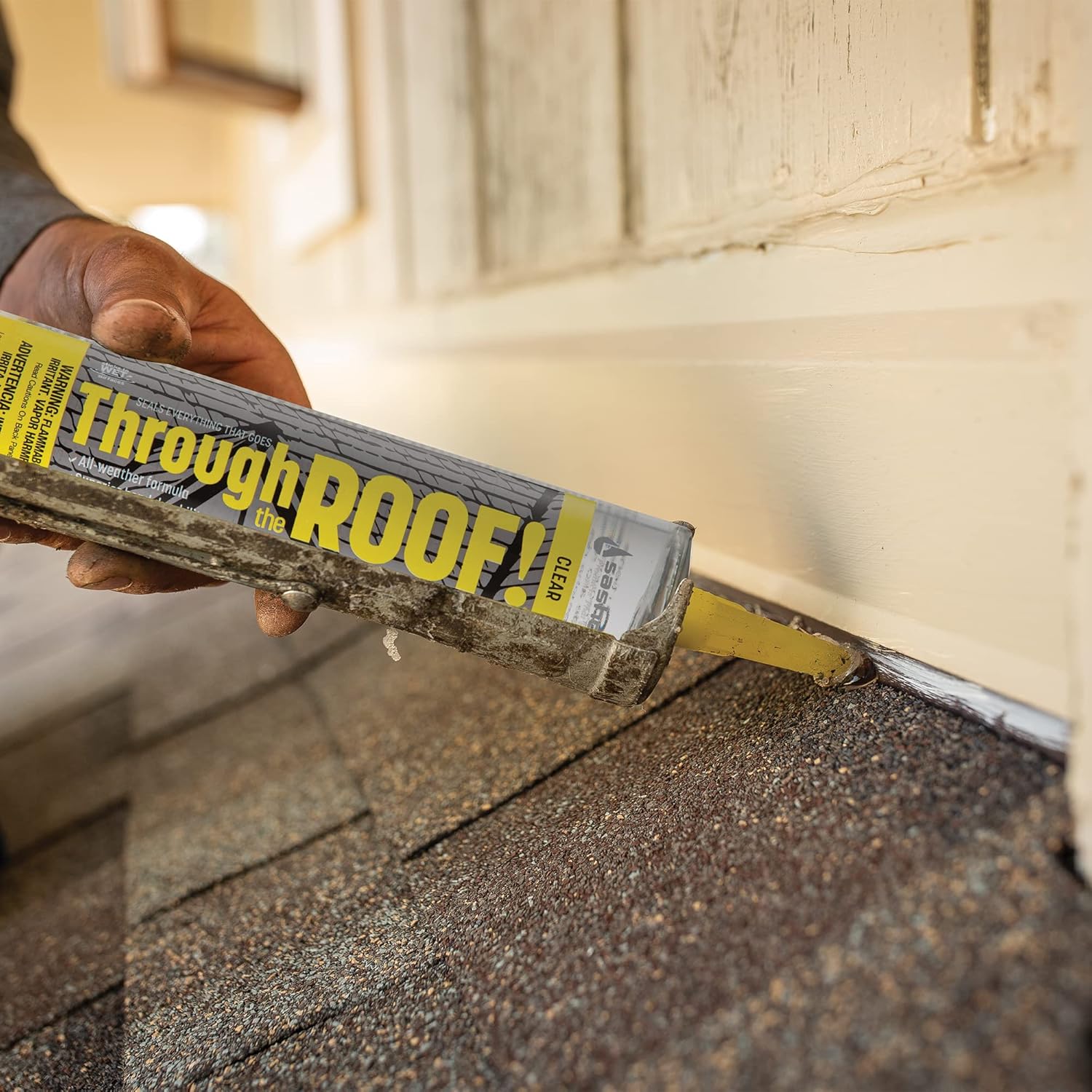 Sashco Through The Roof Sealant, 10.5 Ounce Cartridge, Clear (Pack of 12) -14010-125