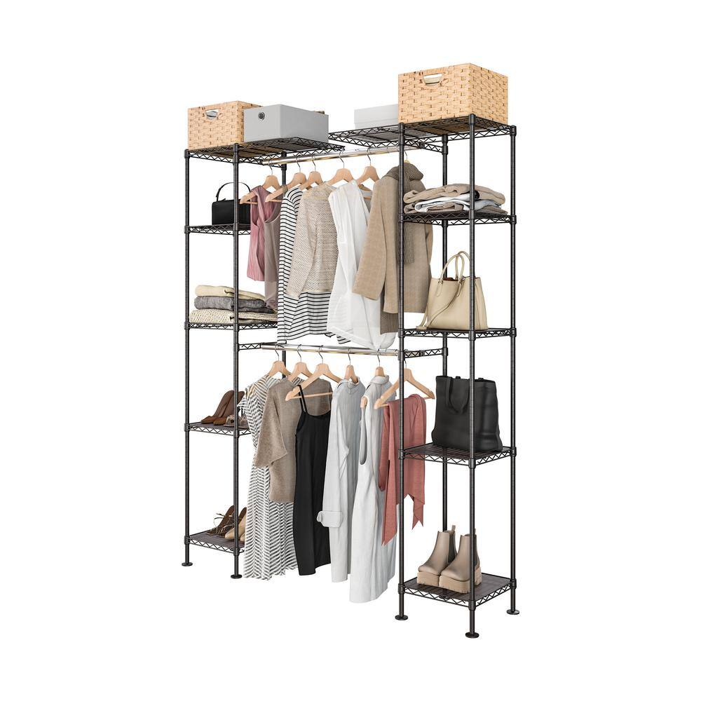 Seville Classics SHE05814B Satin Bronze Expandable Closet Organizer System Seville Classics SHE05814B Satin Bronze Expandable Closet Organizer System