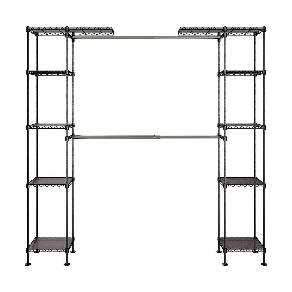 Seville Classics SHE05814B Satin Bronze Expandable Closet Organizer System18