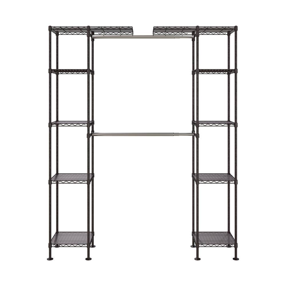 Seville Classics SHE05814B Satin Bronze Expandable Closet Organizer System27