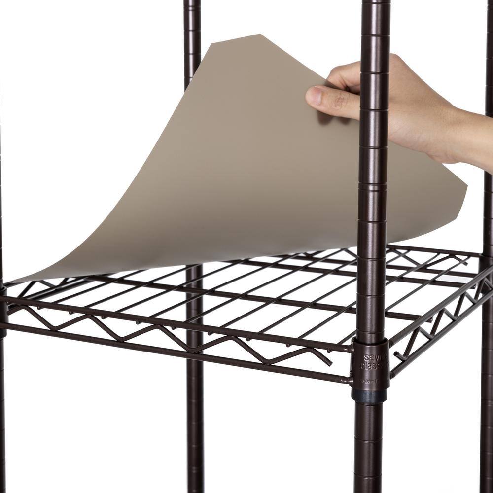 Seville Classics SHE05814B Satin Bronze Expandable Closet Organizer System9
