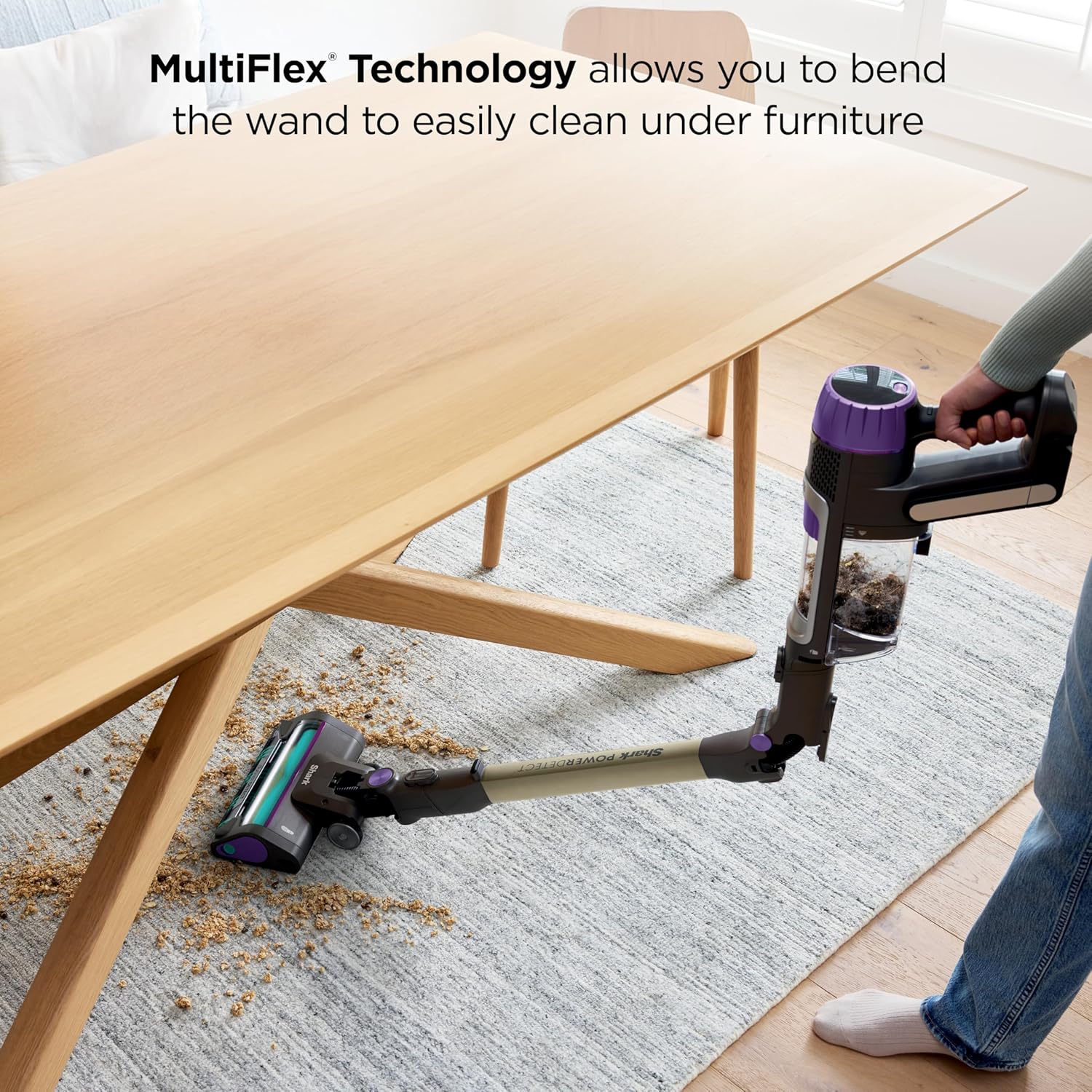 Shark Cordless Vacuum Cleaner with HEPA Filter, PowerDetect Clean & Empty, Powerful Suction, Auto-Empty System, Pet Hair Pickup, Carpets & Hardfloor, Dark Gray, IP325112