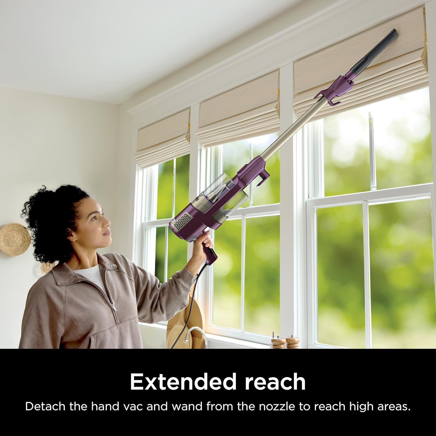 Shark POWERDETECT Ultra-Light Corded Stick Vacuum with DuoClean Technology, Self-Cleaning Brushroll for No Hair Wrap, Anti-Allergen Complete Seal, and Odor Neutralizer Technology, Purple, HZ4001AMZ78
