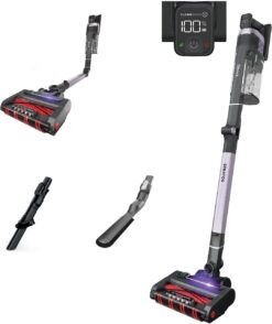 Shark Stratos Cordless Vacuum with Clean Sense IQ and Odor Neutralizer, MultiFlex Wand, Includes Duster Crevice Tool & Anti-Allergen Brush, Up To 60 Minute Runtime, Ash Purple, IZ862H