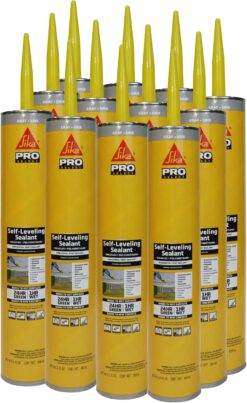 Sikaflex Self Leveling Sealant, Gray, Polyurethane with an Accelerated Curing Capacity for Sealing Horizontal Expansion Joints in Concrete, 29 fl. oz Cartridge, 12 Pack