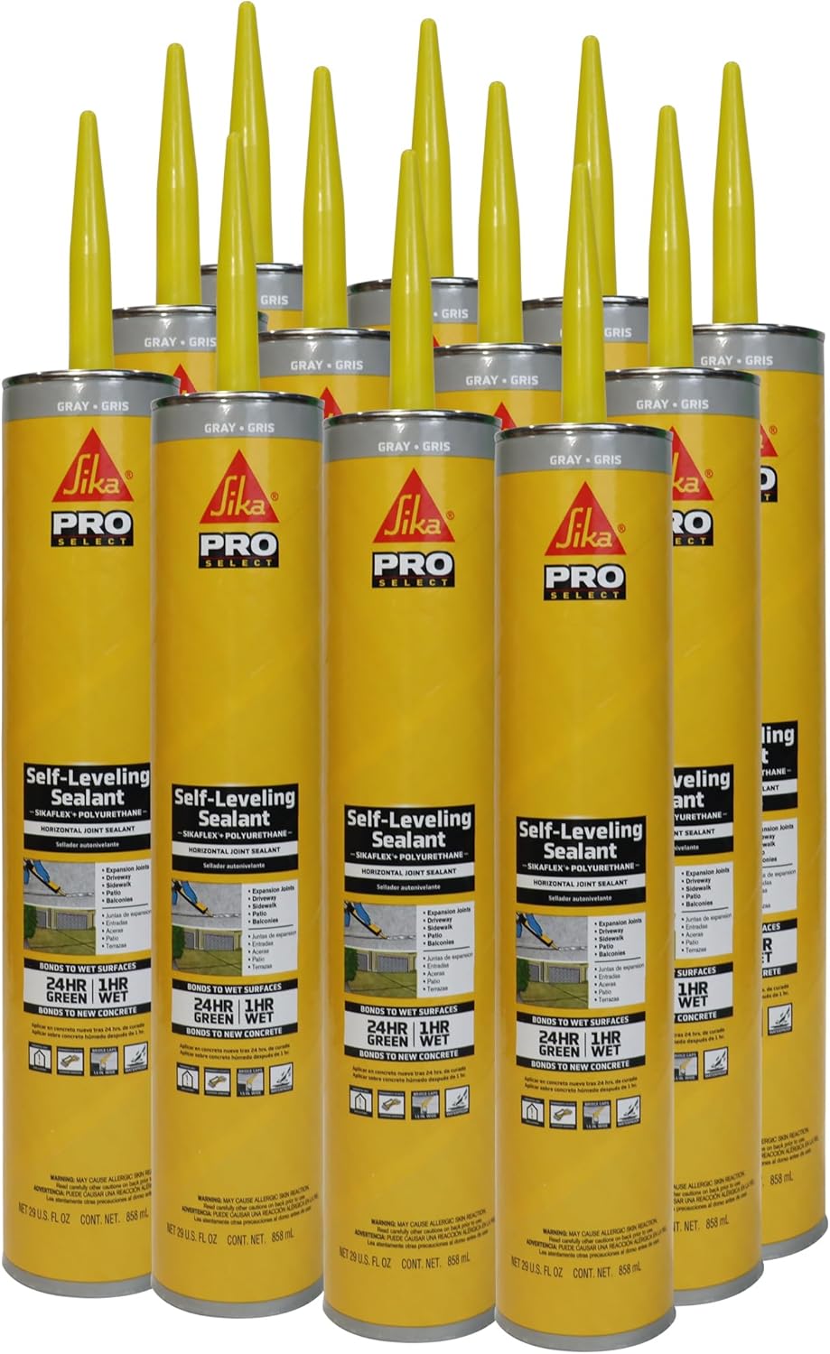 Sikaflex Self Leveling Sealant, Gray, Polyurethane with an Accelerated Curing Capacity for Sealing Horizontal Expansion Joints in Concrete, 29 fl. oz Cartridge, 12 Pack Sikaflex Self Leveling Sealant, Gray, Polyurethane with an Accelerated Curing Capacity for Sealing Horizontal Expansion Joints in Concrete, 29 fl. oz Cartridge, 12 Pack